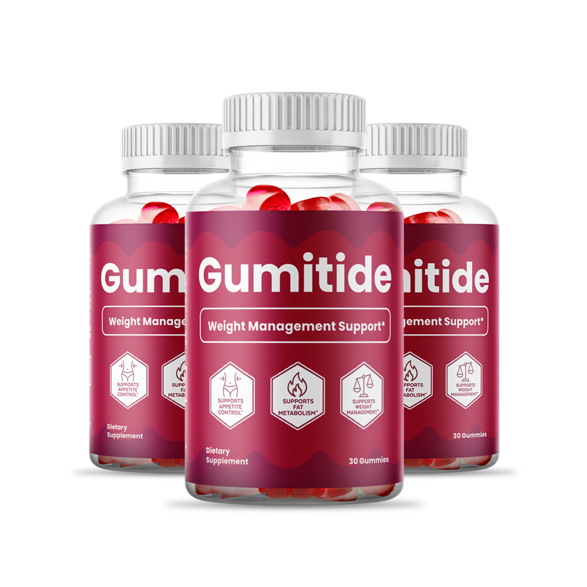 Gumitide™ weight management gummies — 3 bottles